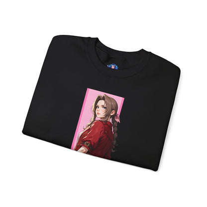 Aerith Gainsborough Sweatshirt, FFVII Crewneck, Cozy Fantasy Gaming Apparel for Fans