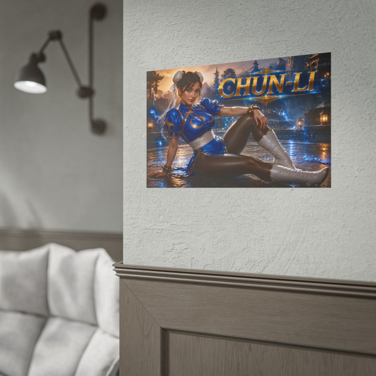 Gaming Wall Art Chun Li Poster Game Room Decor Gamer Gift Art Print