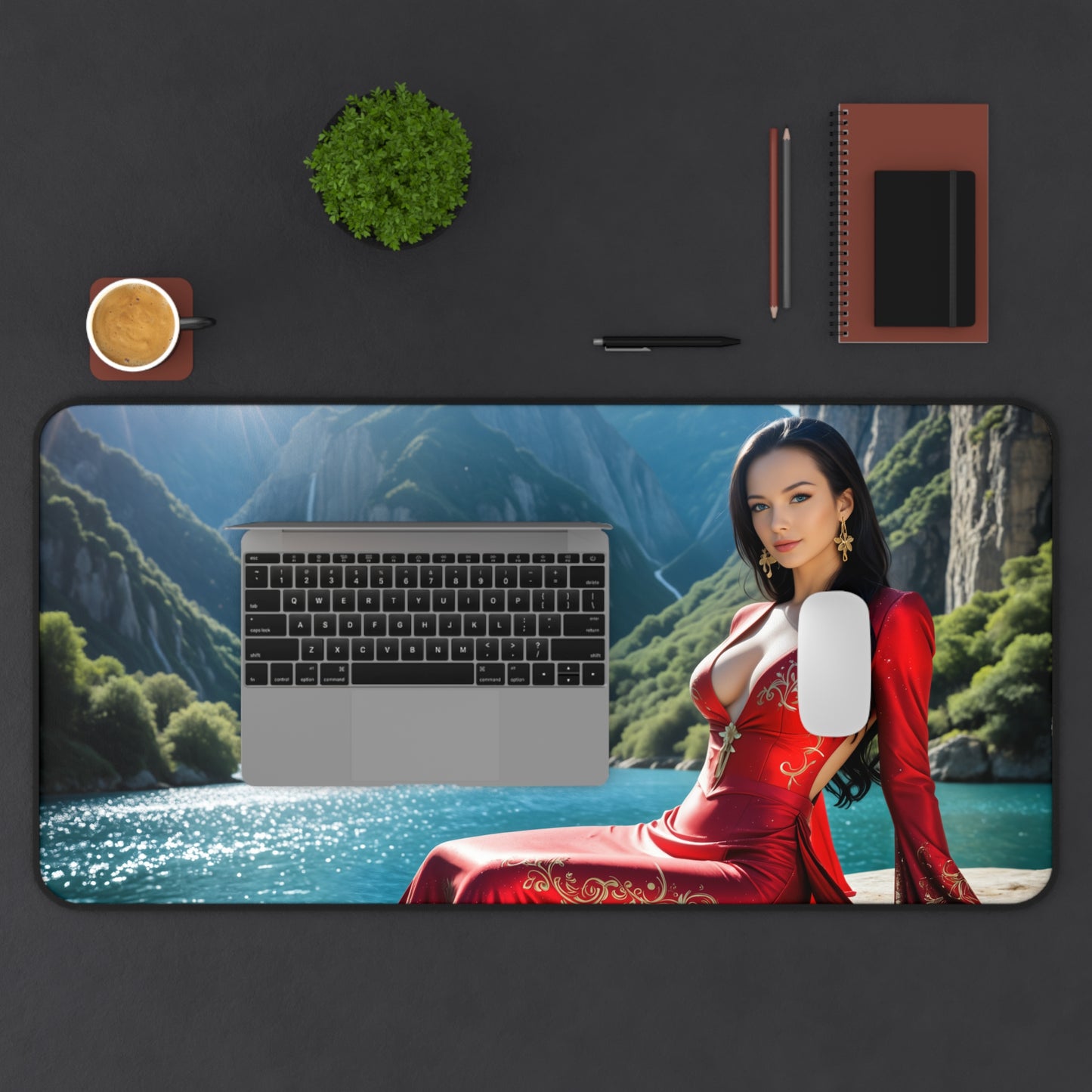 Gaming-Mauspad – Boa Hancock Schreibtischunterlage, Anime-Kämpferin, großes Schreibtischpad