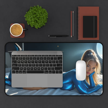 Килимок для столу Samus Aran, футуристичний килимок для миші з героїнею наукової фантастики, налаштування столу для космічних пригод