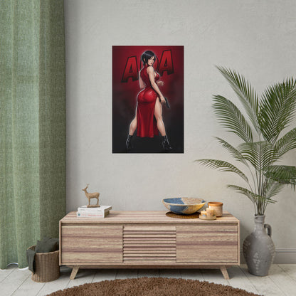 Ada Wong Resident Evil Poster, Resident Evil Wall Art Print, Spy Girl Decor, Action Game Wall Art, Gamer Gift