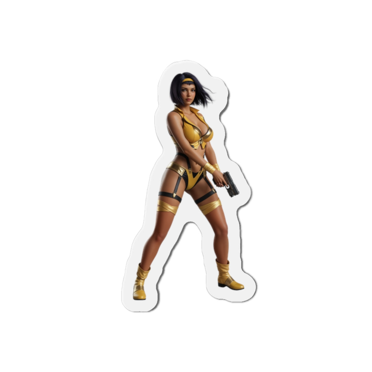 Faye Valentine Magnet – Cowboy Bebop Anime Heroine Fridge Magnet, Decor premium die-cut vinyl fridge magnet of Faye in clean anime-style art