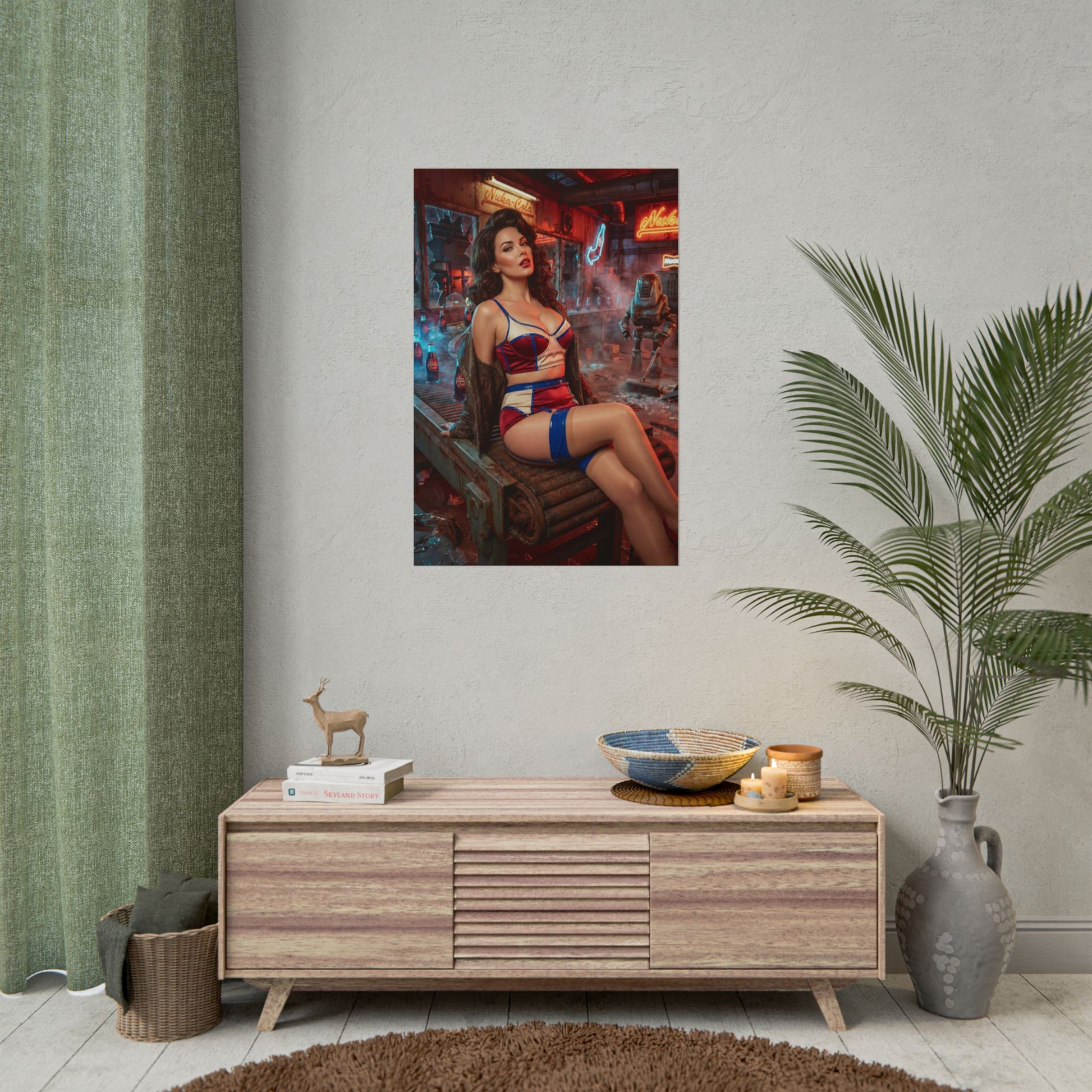 Fallout Vault Woman Poster / Fallout Vault Wall Art / Fallout Vault Art Print / Fallout Poster - sleek vault-inspired woman print with smooth lighting and composed pose