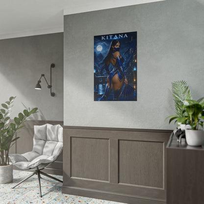 Mortal Kombat Kitana Poster MK Gaming Wall Art Print Decor