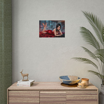 Resident Evil Poster, Ada Wong Wall Art, Gaming Print, Pin Up Decor