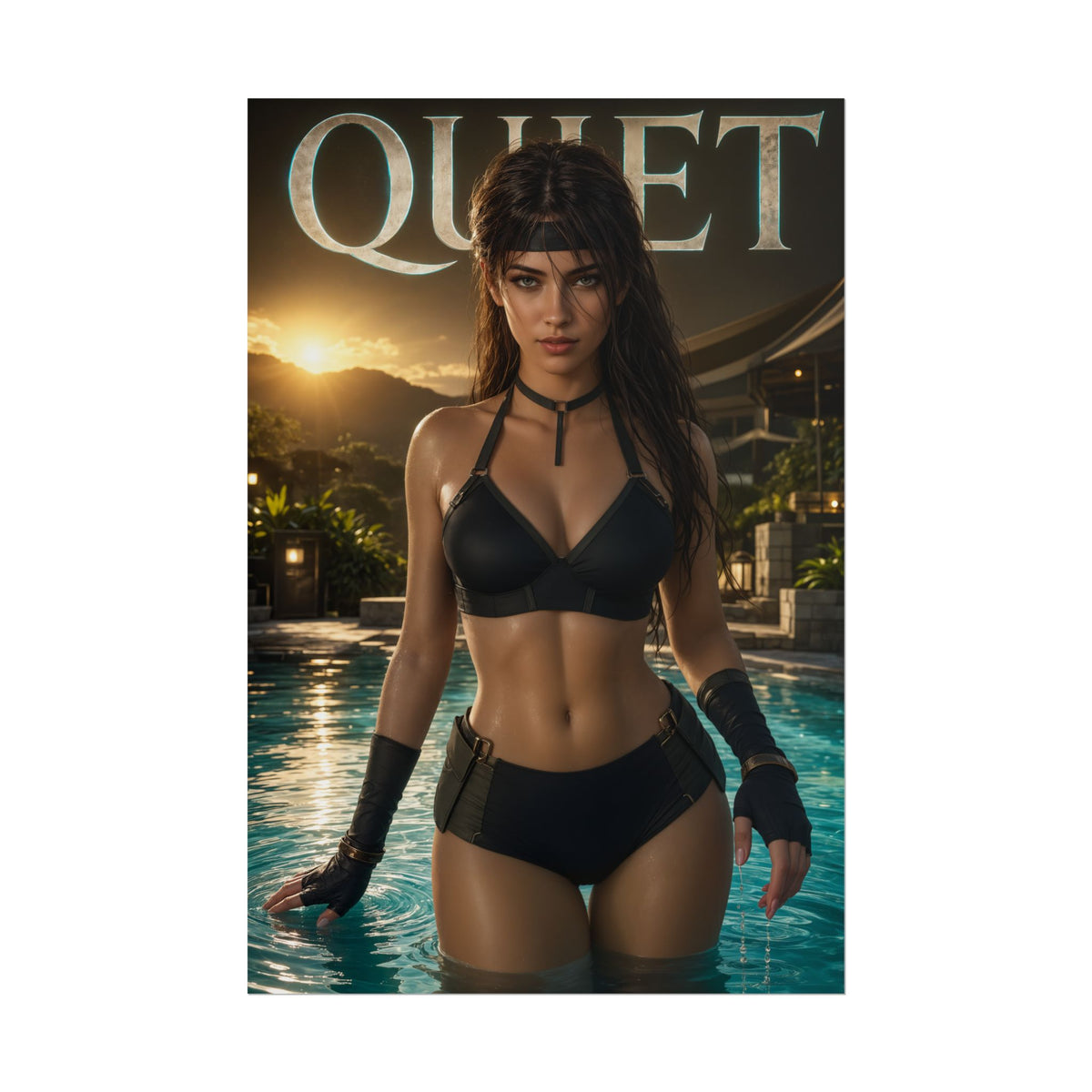 Quiet Metal Gear Gaming Poster Wall Art Gamer Room Decor Collectible Print