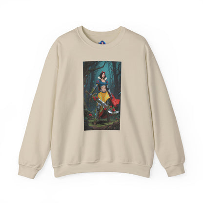 Cyber Snow White Sweatshirt, Futuristic Fairy Tale Crewneck, Stylish Gaming Streetwear for Fans