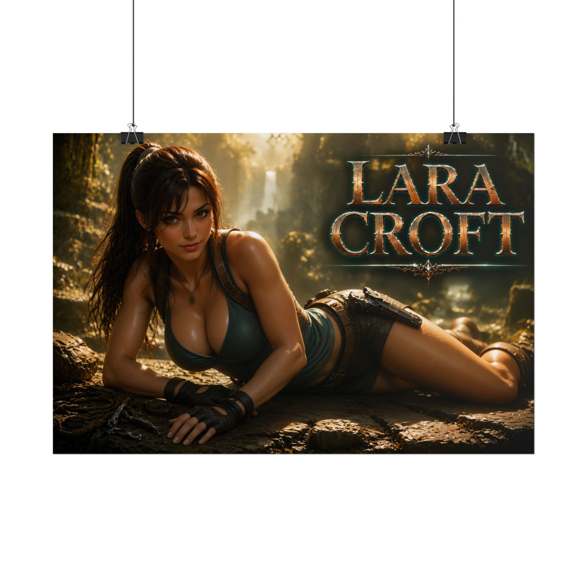 Lara Croft Tomb Raider Gaming Poster Wall Art Gamer Room Decor Collectible Print