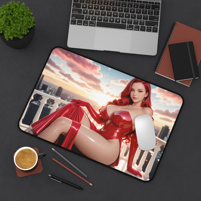 Jessica Rabbit Schreibtischunterlage, Mauspad mit Cartoon-Heldin, Schreibtischdeko im Anime-Stil