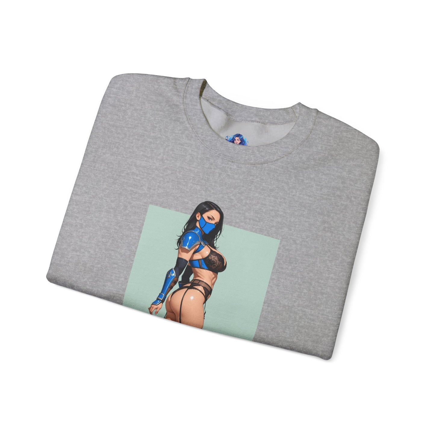 Kitana Mortal Kombat Sweatshirt, Rundhalsausschnitt für Kampfspiele, Gaming-Bekleidung für Fans