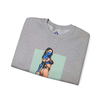 Kitana Mortal Kombat Sweatshirt, Rundhalsausschnitt für Kampfspiele, Gaming-Bekleidung für Fans