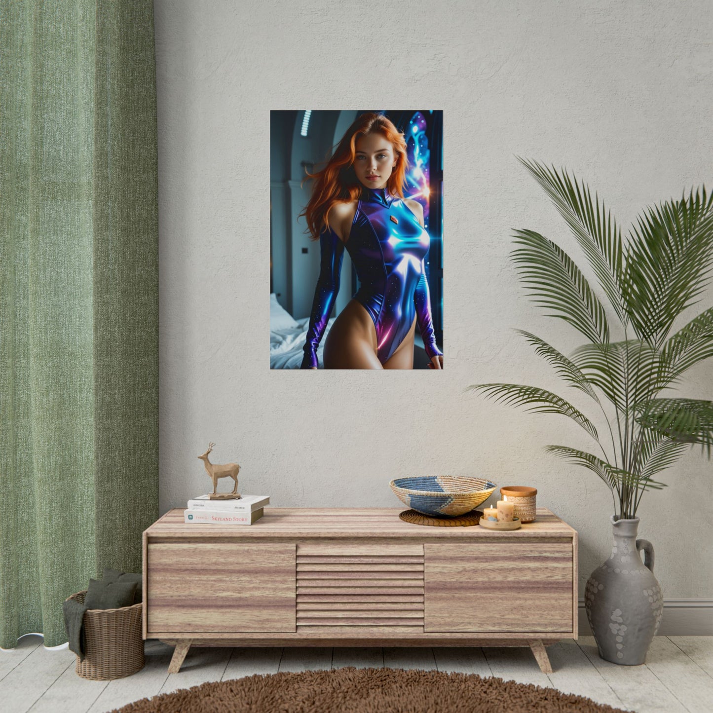 Starfire Art Print – Iconic Cosmic Heroine Poster for Gaming or Collector Rooms