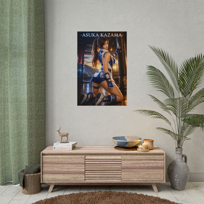 Asuka Kazama Poster, Tekken Art Print, Gaming Wall Decor