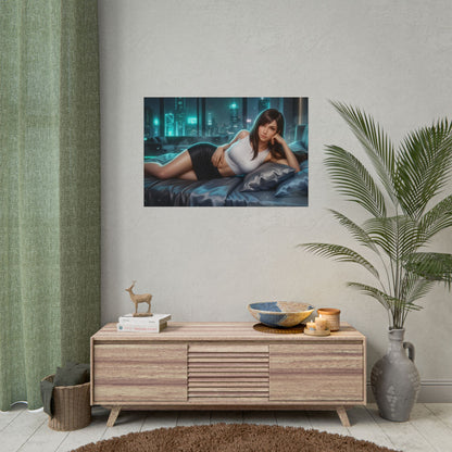 Tifa Lockhart Poster, Gaming Wall Art, Fantasy Print, Gamer Decor