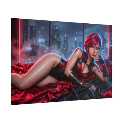 Vi Arcane Poster, Gaming Wall Art, Anime Print, Room Decor