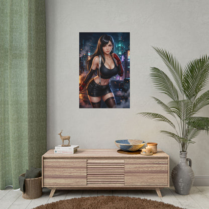 Tifa Lockhart Final Fantasy Poster Anime Girl Wall Art Fantasy Woman Print Gamer Room Decor Gift