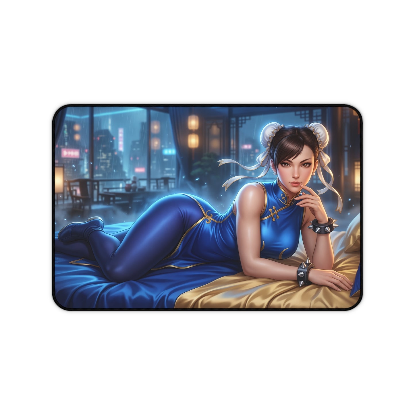 Street Fighter Mouse Pad, Chun-Li Desk Mat, Large Desk Pad