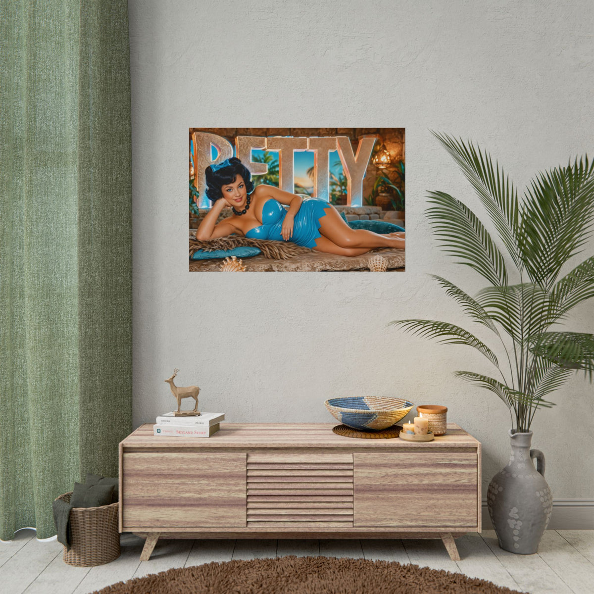 Betty Rubble The Flintstones Retro Poster Cartoon Wall Art Room Decor