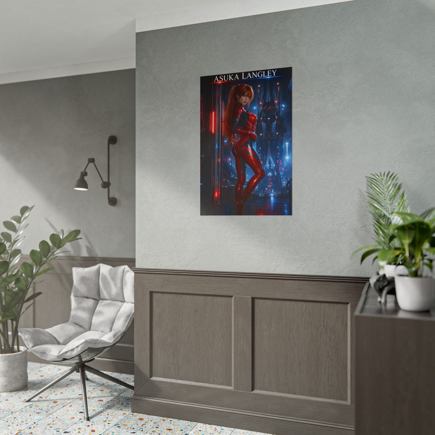 Asuka Langley Evangelion Poster Anime Wall Art Print Decor