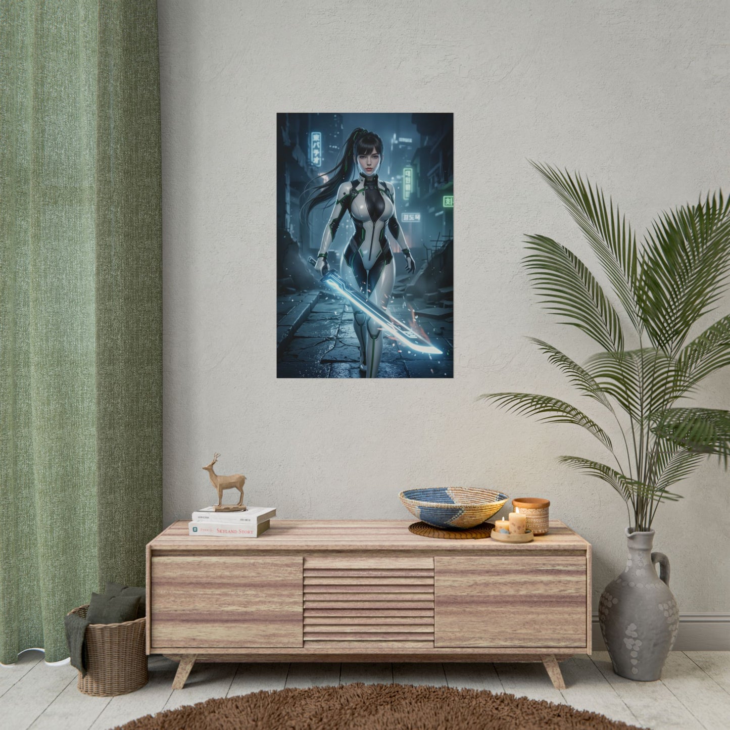 EVE Stellar Blade Wall Art Print, Futuristic Game Poster, Android Girl Decor, Gaming Room Poster, Gamer Gift