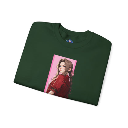 Aerith Gainsborough Sweatshirt, FFVII Crewneck, Cozy Fantasy Gaming Apparel for Fans