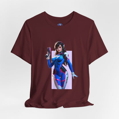 D.Va-T-Shirt | Overwatch-Gamer-Girl-Shirt für Otakus und E-Sport-Fans | Süßes Waifu-Shirt