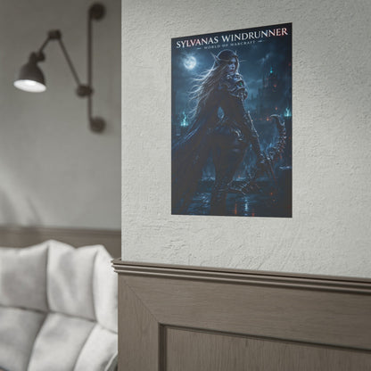 Sylvanas Windrunner Poster, Warcraft Wall Art, Fantasy Print, Gamer Decor