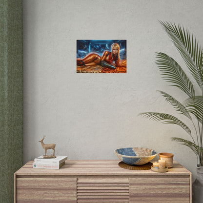 Samus Aran Poster, Gaming-Wandkunst, Sci-Fi-Poster, Raumdeko