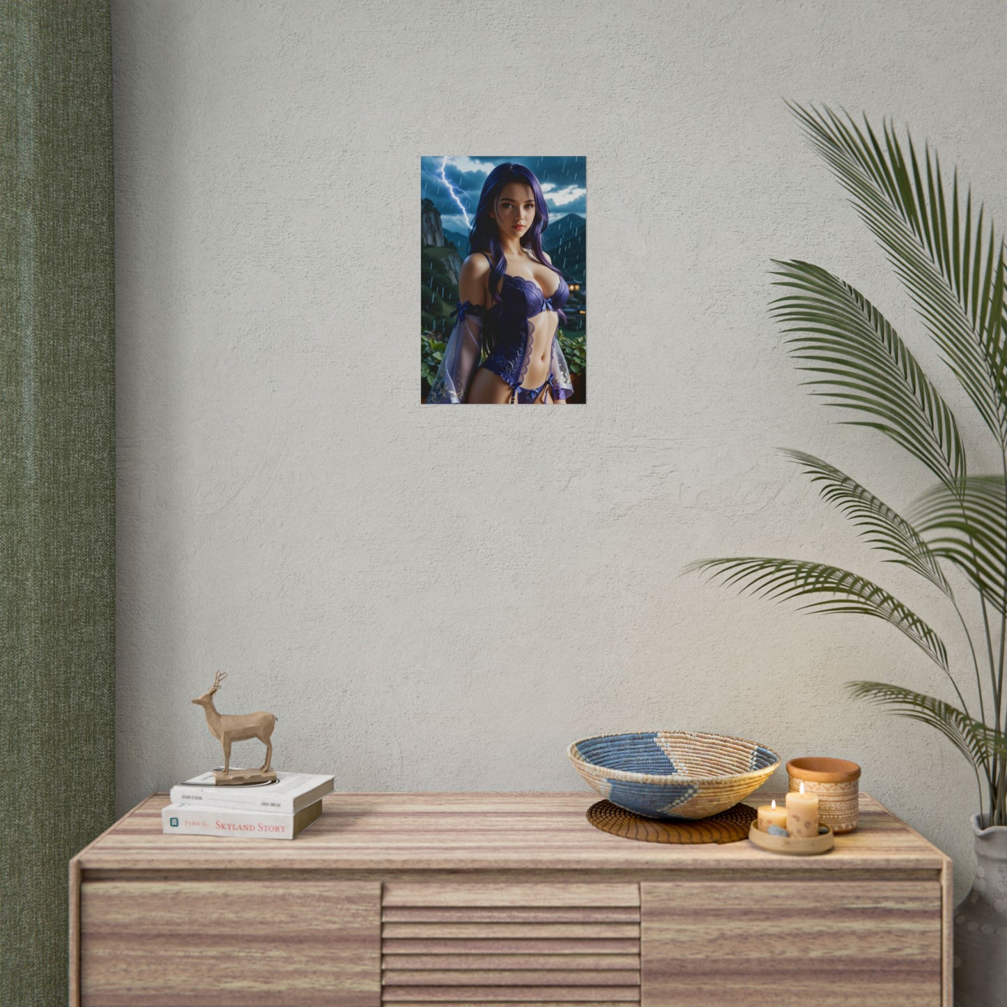 Настінний плакат Вайфу | Аніме-принт Райдена Сьогуна для декору або встановлення отаку