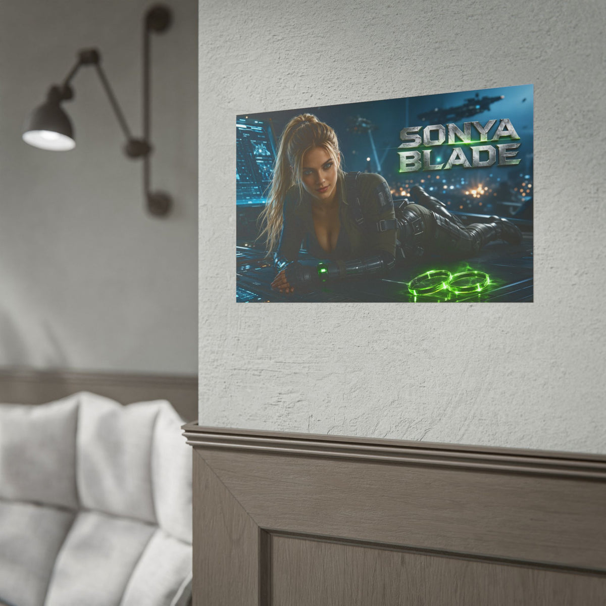 Game Room Decor Sonya Blade Mortal Kombat Poster Character Wall Art Gamer Gift