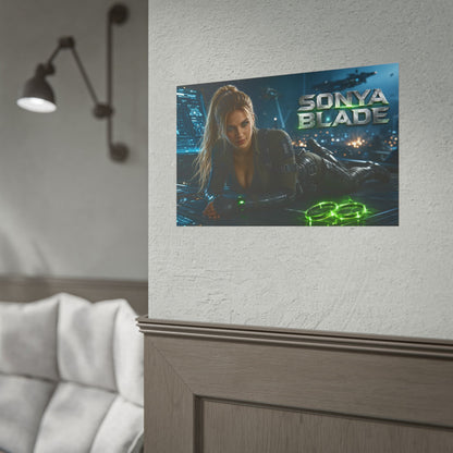 Game Room Decor Sonya Blade Mortal Kombat Poster Character Wall Art Gamer Gift