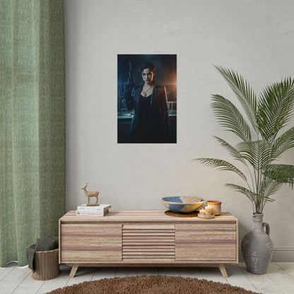 Alex Wesker Poster, Resident Evil Art Print – Iconic Villain Wall Art - moody wall-mounted gaming room poster featuring Alex Wesker