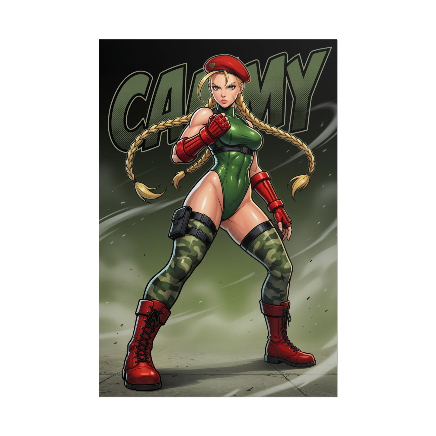 Cammy White Street Fighter Poster, Street Fighter Wall Art, Fighting Game Girl Print, Gamer Room Decor, Game Gift
