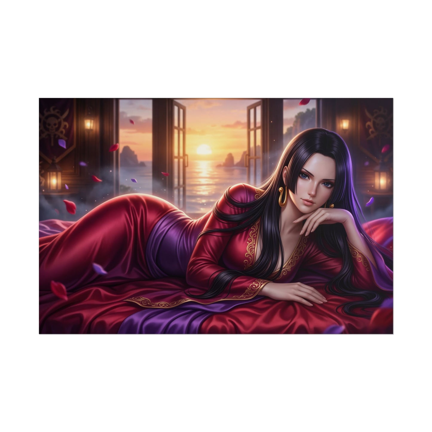 Boa Hancock Poster, One Piece Wall Art, Anime Print, Gamer Decor