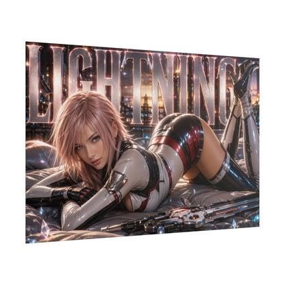 Lightning Poster Gaming Wall Art Gamer Room Decor Collectible Print