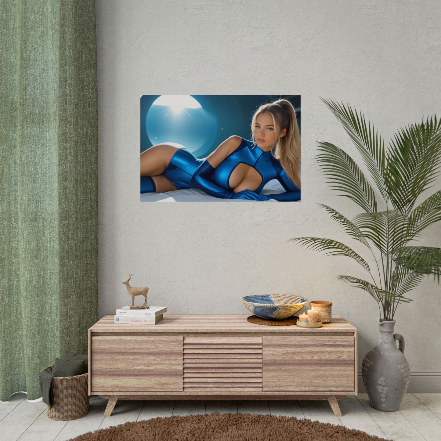 Настінний принт героя в костюмі Power Suit | Плакат Самус Аран для облаштування або ігрової кімнати