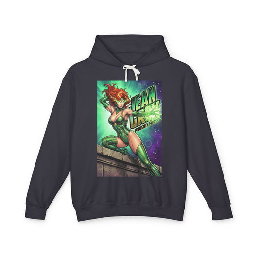Jean Grey Hoodie | Marvel Superhero Hoodie | Phoenix Force Pullover - dark hoodie featuring comic-style Jean Grey Phoenix artwork