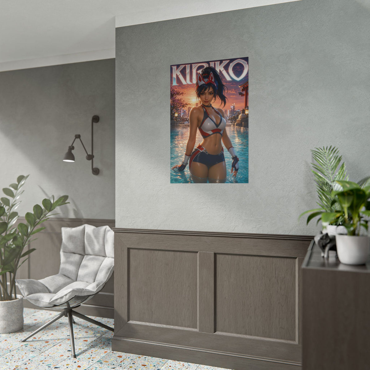 Kiriko Character Poster Overwatch Gamer Gift Gaming Setup Wall Decor Print