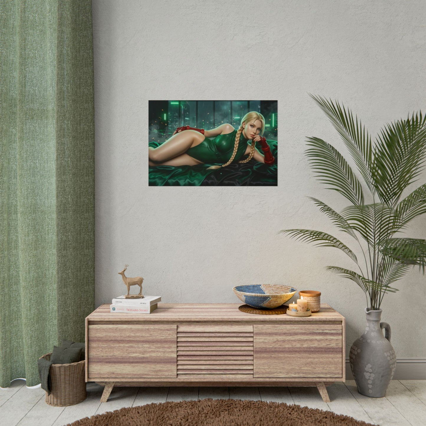 Cammy White Poster, Gaming Wall Art, Fighter Anime Print Decor