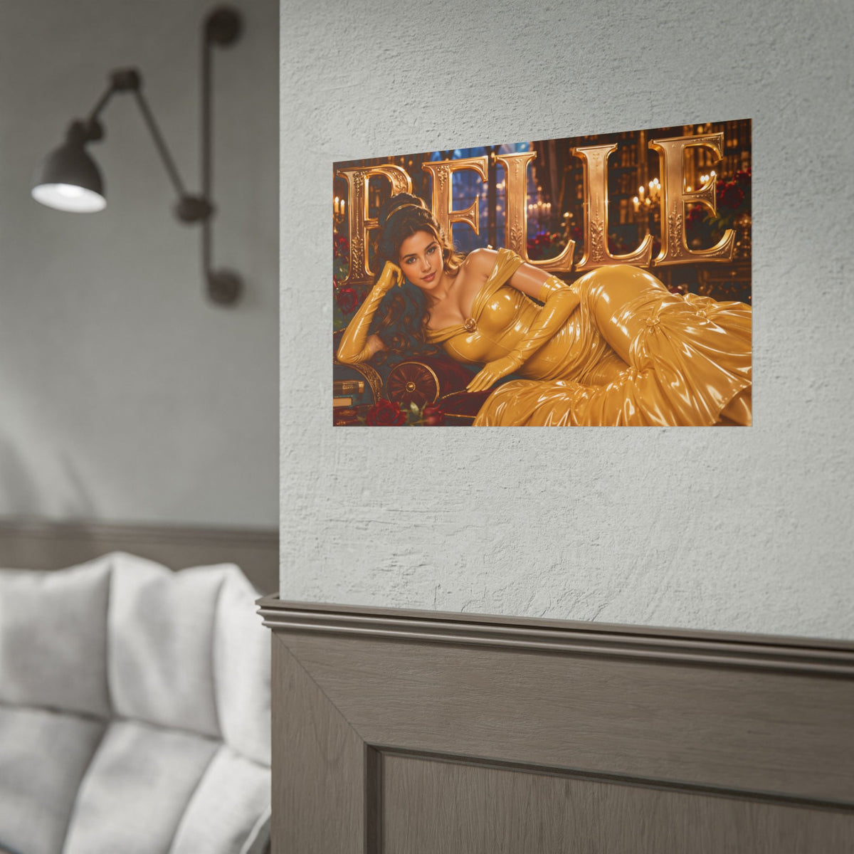 Fantasy Room Decor Belle Beauty and the Beast Poster Wall Art Character Print