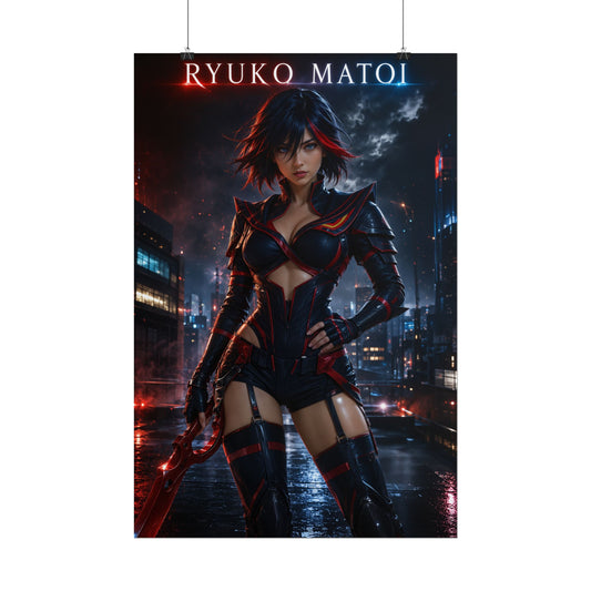 Kill la Kill Ryuko Matoi Wall Art Anime Poster Game Room Decor for Gamers