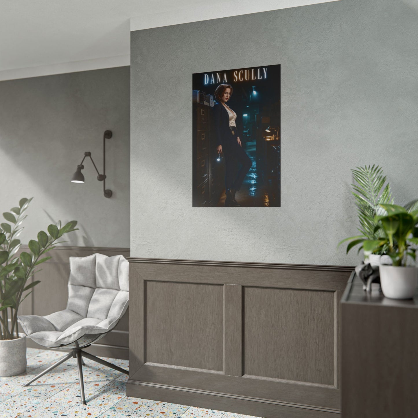 Dana Scully X-Files Poster FBI TV Series Wall Art Print