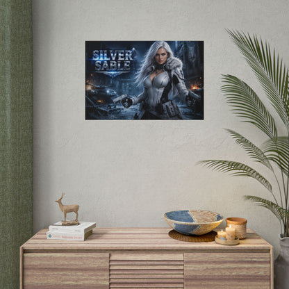 Silver Sable Character Poster Comic Style Wall Decor Bedroom Collector Gift
