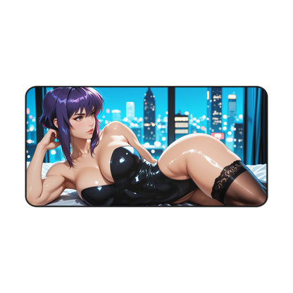 Motoko Kusanagi Gaming Mouse Pad, Ghost in the Shell Desk Mat, Cyberpunk Anime Setup
