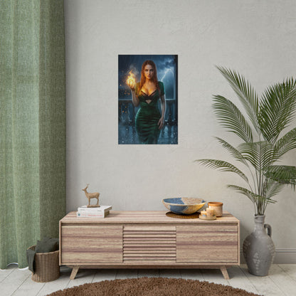 Triss Merigold Poster, Witcher Wall Art Print, Fantasy Sorceress Decor, RPG Game Wall Art, Gamer Gift