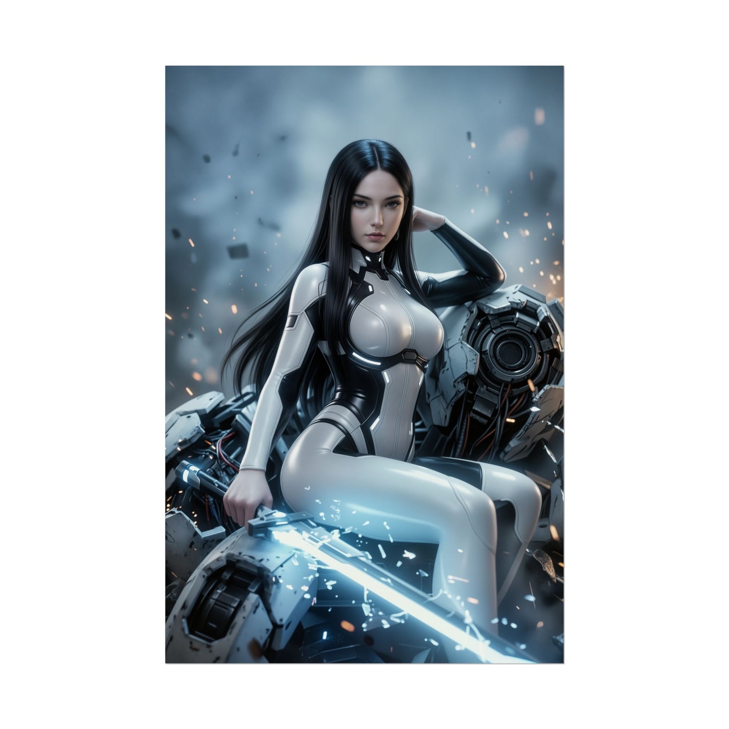 EVE Stellar Blade Poster, Stellar Blade Wall Art Print, Sci Fi Game Girl Decor, Gaming Room Wall Art, Gamer Gift