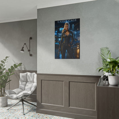 Mortal Kombat Cassie Cage Poster Fighting Game Wall Art Print