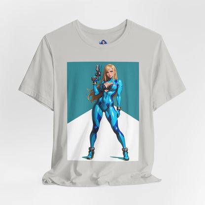 Samus Aran T-Shirt | Sci-Fi-Heldin-Shirt für Gamer &amp; Anime-Fans | Galaktische Kriegerin