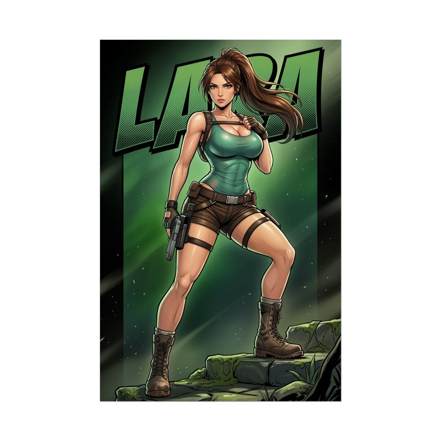Lara Croft Tomb Raider Poster, Tomb Raider Wall Art Print, Adventure Girl Decor, Action Game Wall Art, Gamer Gift