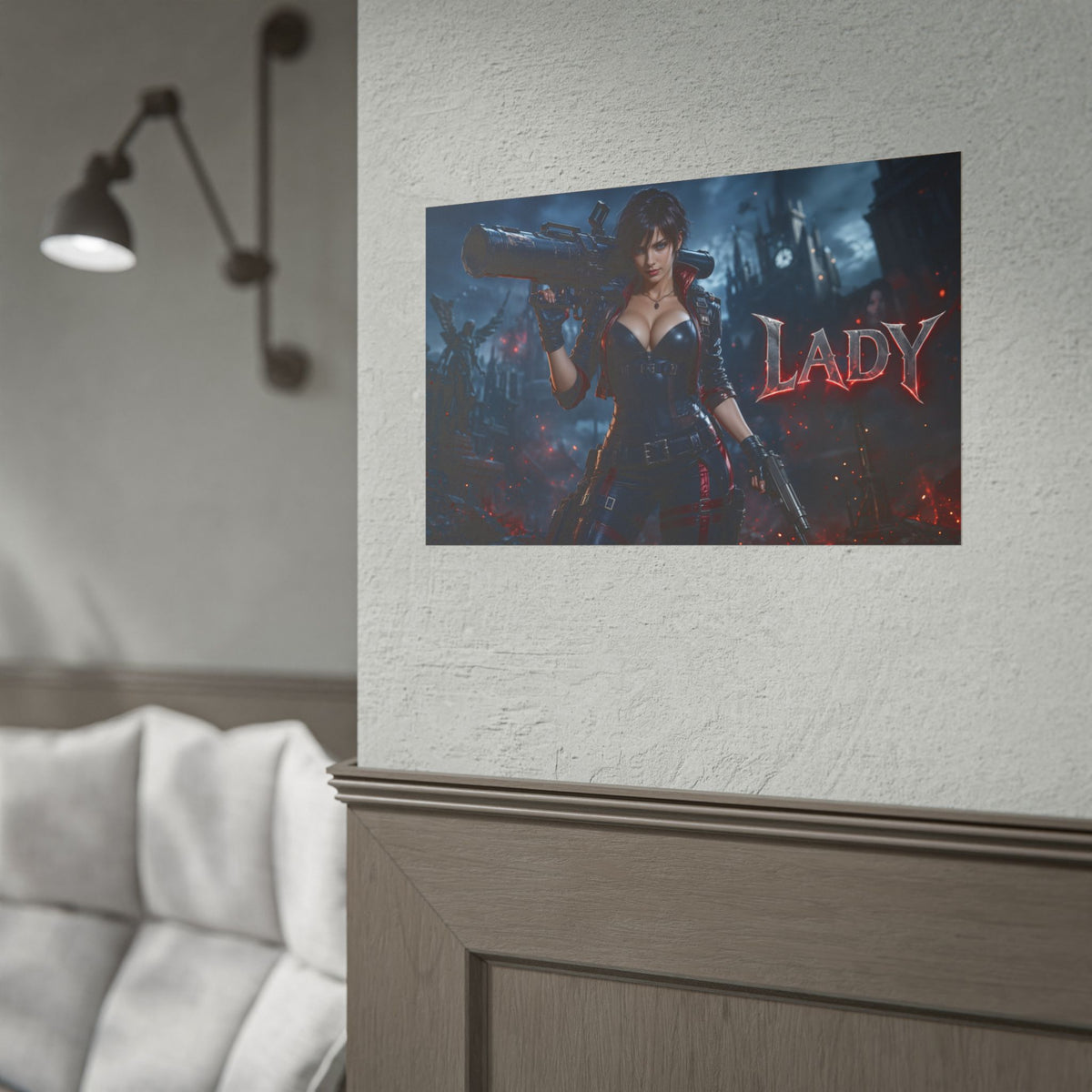Gaming Wall Art Lady Devil May Cry Poster Game Room Decor Gamer Gift Art Print